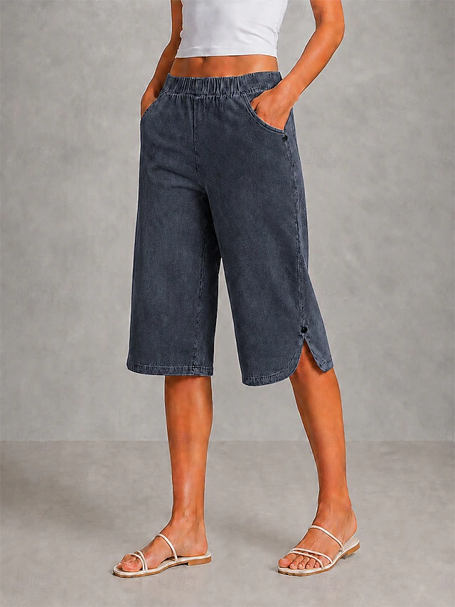 Wide-Leg Capris for Women, Relaxed Style
