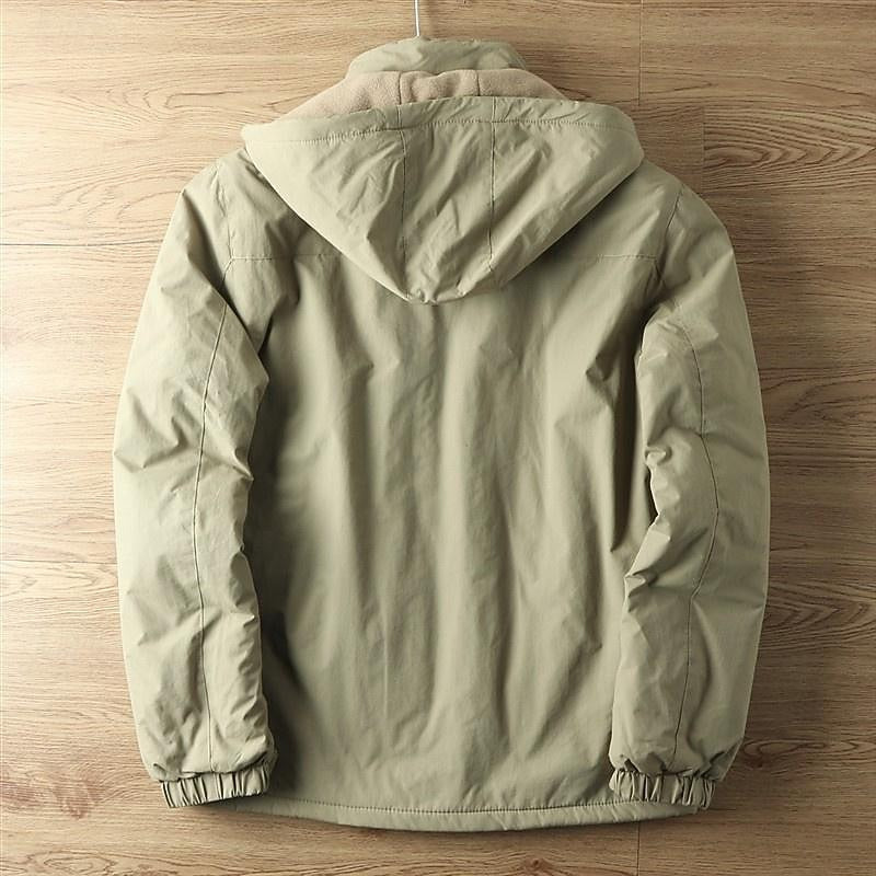 All-Season Hooded Outdoor Jacket for Men, Plus Size