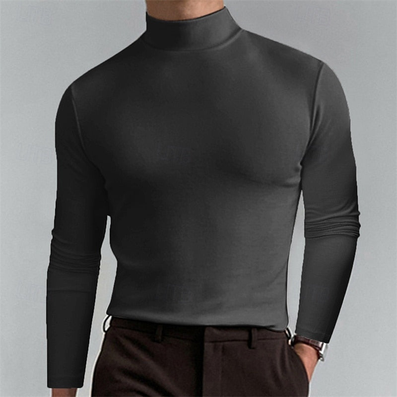 Refined Mock-Neck Turtleneck for Men, Plus Size