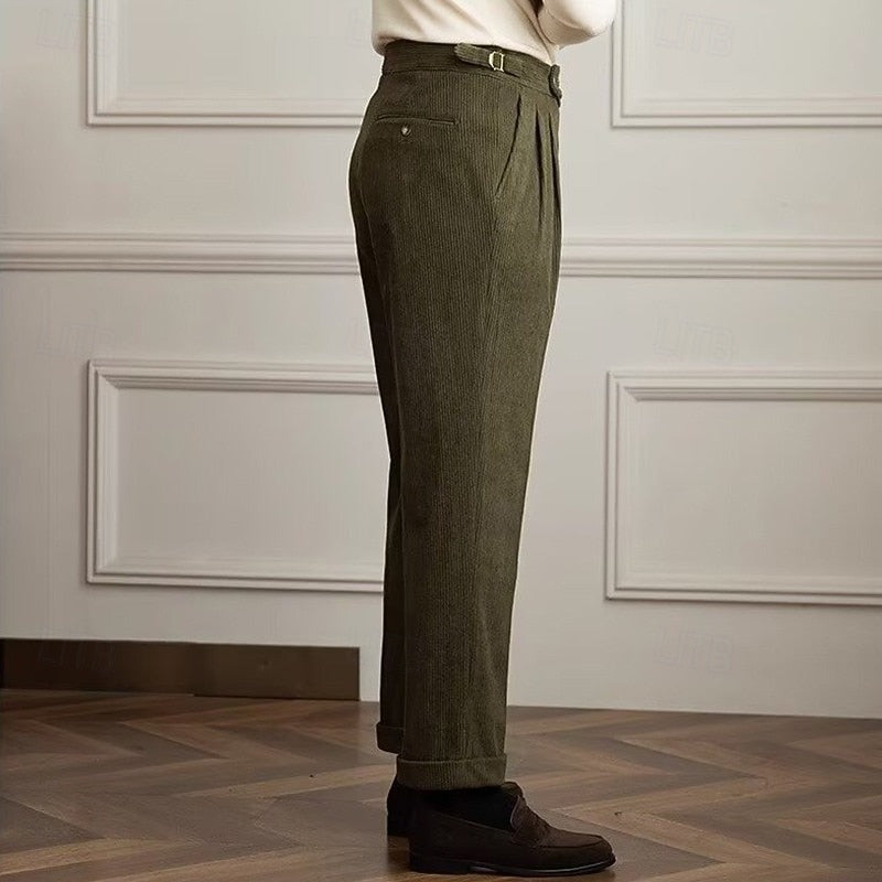 Pleated Gurkha Trousers for Men