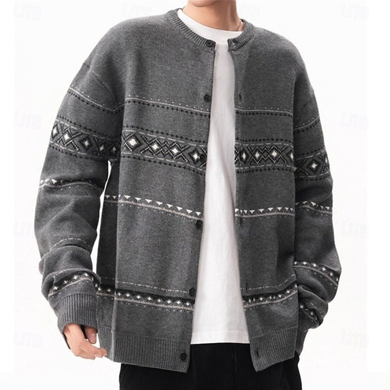 Christmas Patterned Cardigan for Men