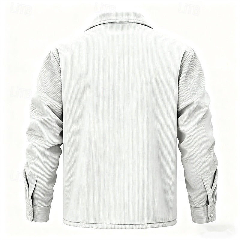 Ribbed Insulated Jacket for Men