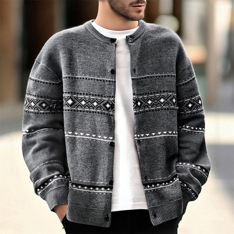 Christmas Patterned Cardigan for Men