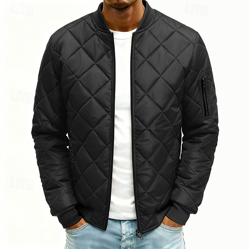 Quilted Bomber Jacket for Men