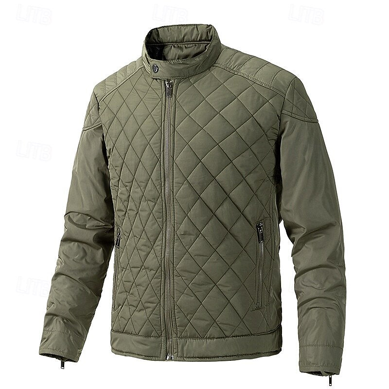 Quilted Stand-Collar Jacket for Men