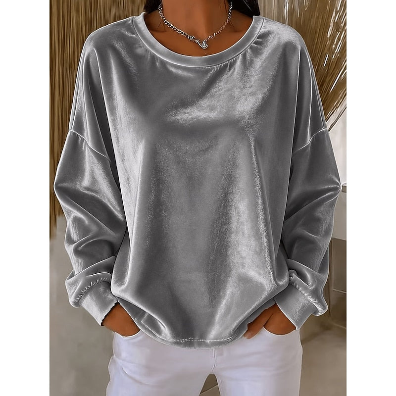 Crew-Neck Top for Women, Relaxed Style