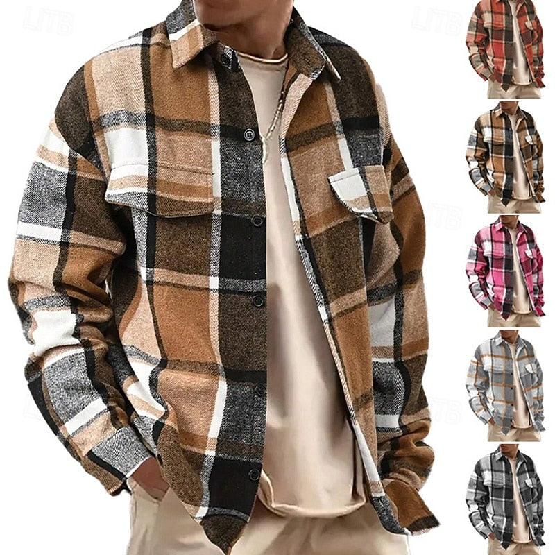 Rugged Plaid Overshirt for Men