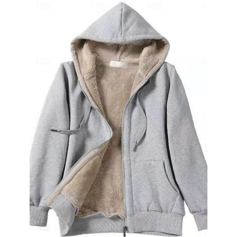 Hooded Zip Jacket for Women, Cozy Style