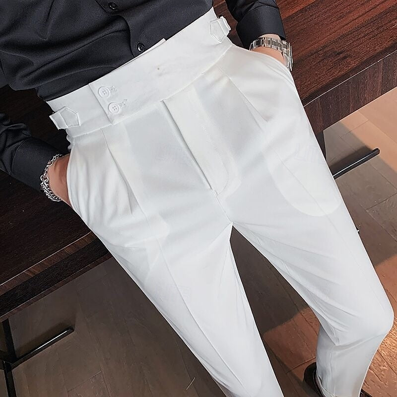 Straight-Leg Trousers for Men, Tailored Style