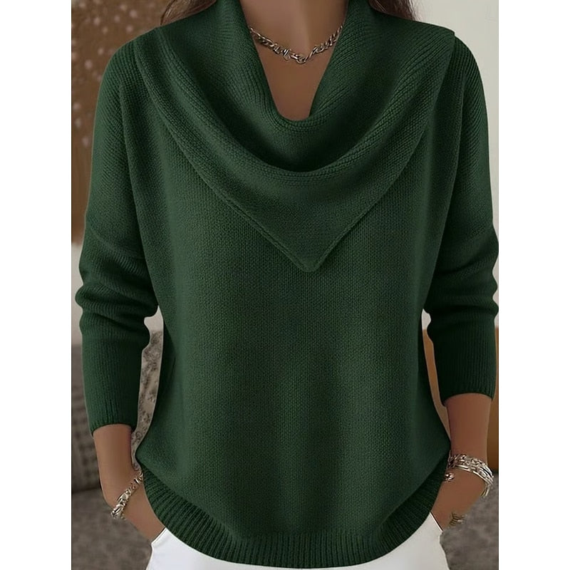 Women's Elegant Cowl-Neck Sweater