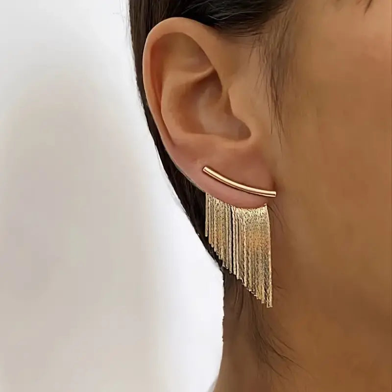 Gold Tone Earrings, Women's Stylish Fit