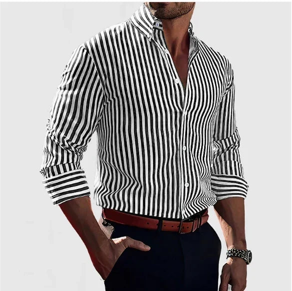 Striped Button-Down Shirt for Men