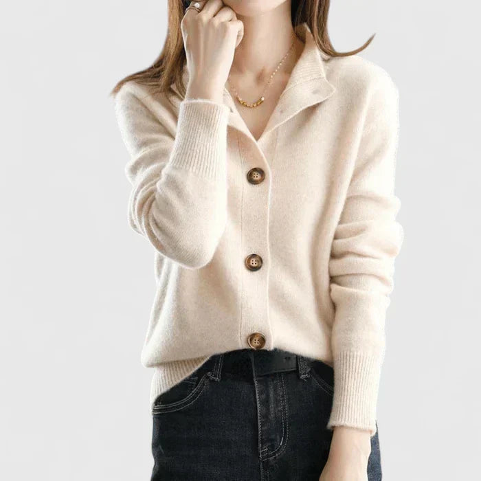 Collared Cardigan for Women, Refined Style