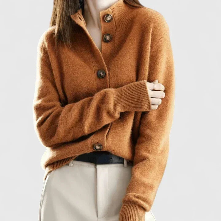 Collared Cardigan for Women, Refined Style