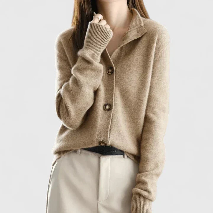 Collared Cardigan for Women, Refined Style