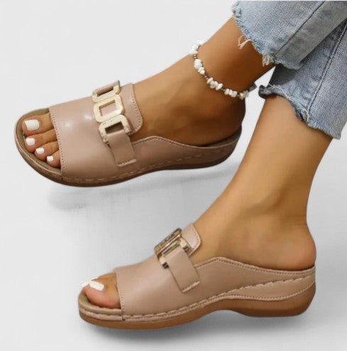 Comfortable Orthopedic Buckle Sandal, Arch Support