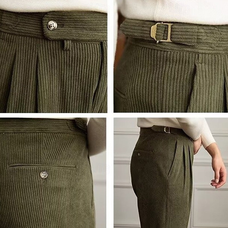 Pleated Gurkha Trousers for Men