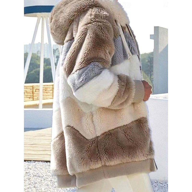 Hooded Zip-Up Jacket for Women, Cozy Style