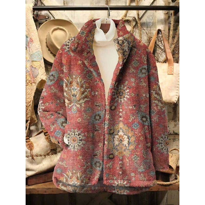 Floral Jacket, Women's Vintage Fit