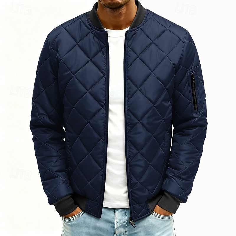 Quilted Bomber Jacket for Men