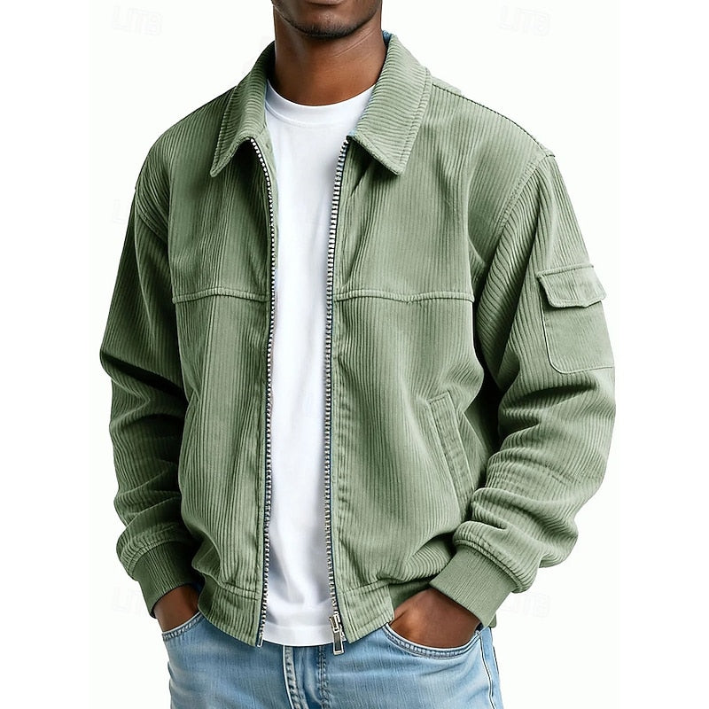 Men's Ribbed Textured Jacket