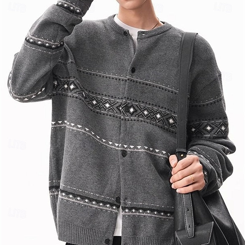 Christmas Patterned Cardigan for Men