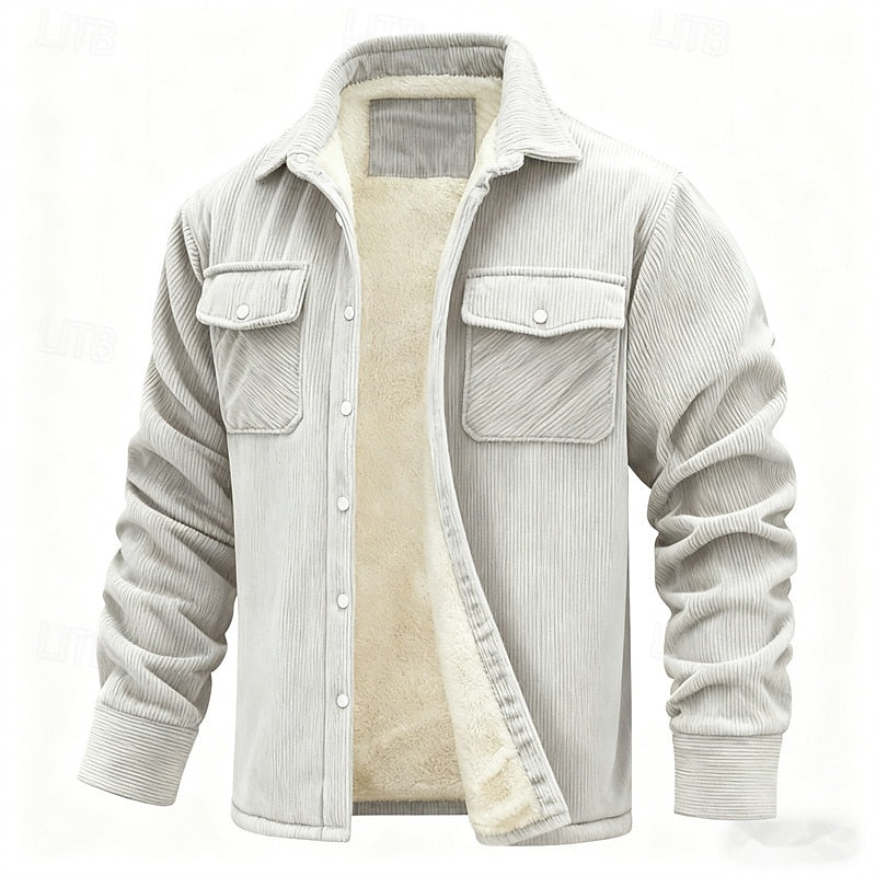 Ribbed Insulated Jacket for Men