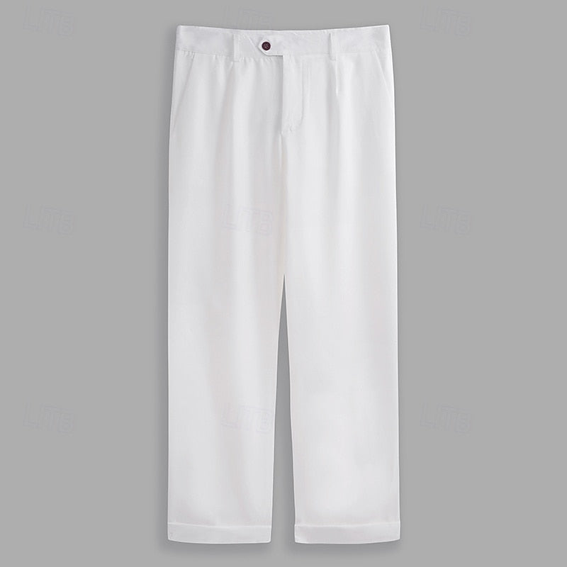 Tailored Straight-Leg Dress Pants for Men, Plus Size