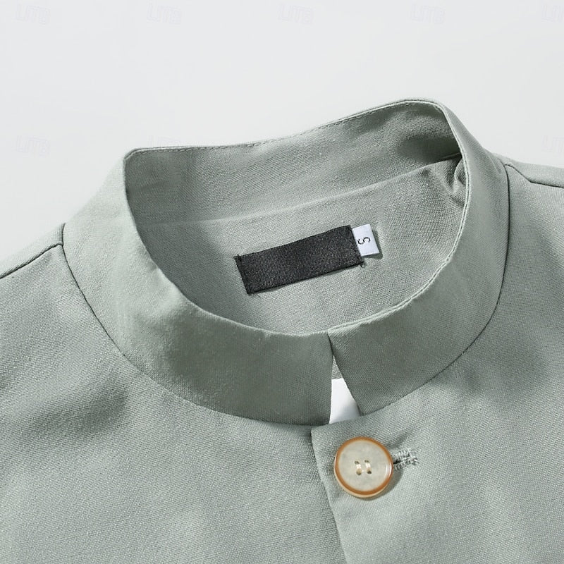 Mandarin-Collar Jacket for Men