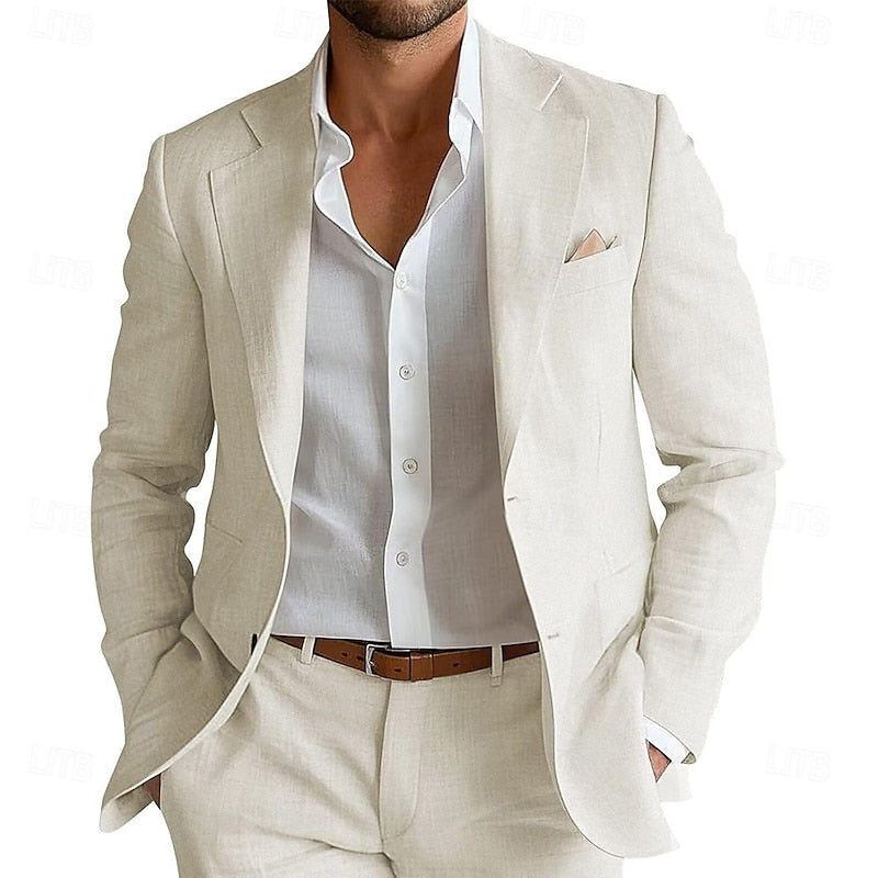 Refined Two-Piece Suit for Men, Plus Size