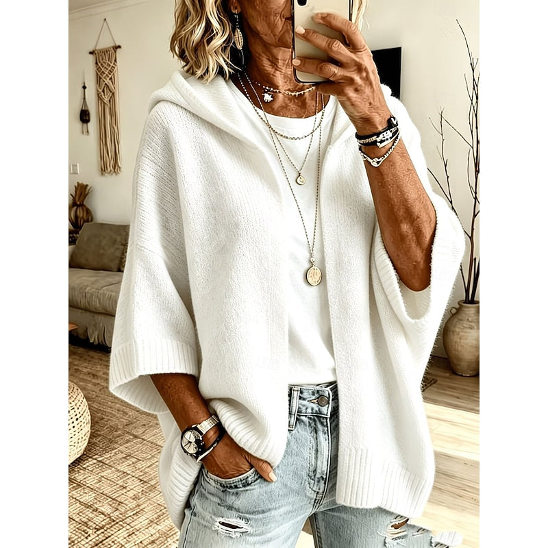 Hooded Open-Front Cardigan, Women's Cozy Fit