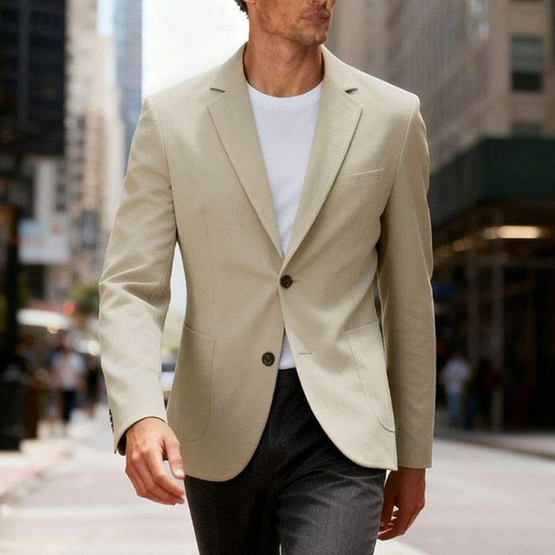 Single-Breasted Blazer, Men's Refined Fit