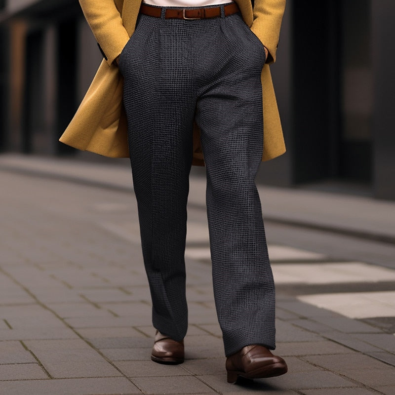 Tailored Straight-Leg Trousers for Men