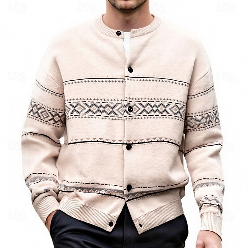 Christmas Patterned Cardigan for Men