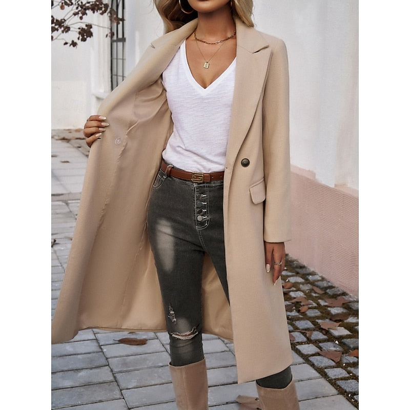 Longline Coat for Women, Tailored Style