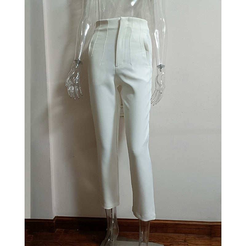 High-Waisted Tailored Trousers for Women