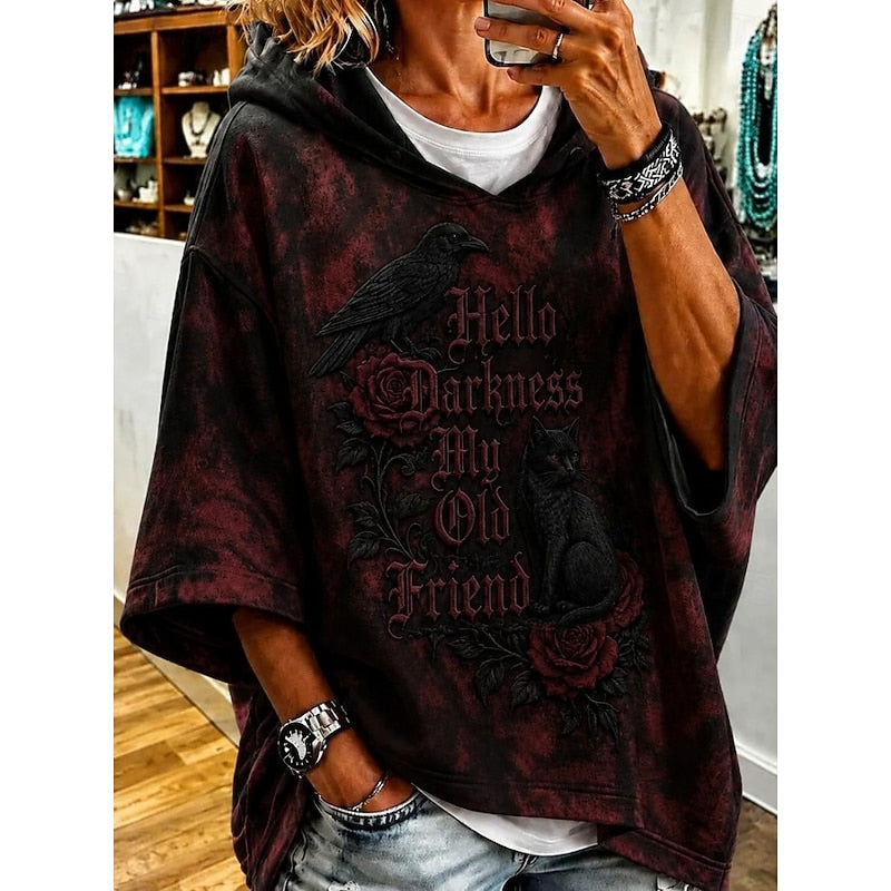 Halloween Graphic Hooded Hoodie for Women