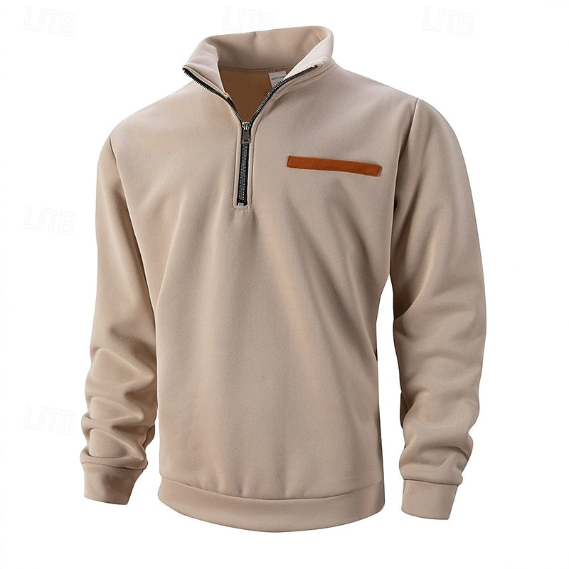 Quarter-Zip Pullover, Men's Refined Fit