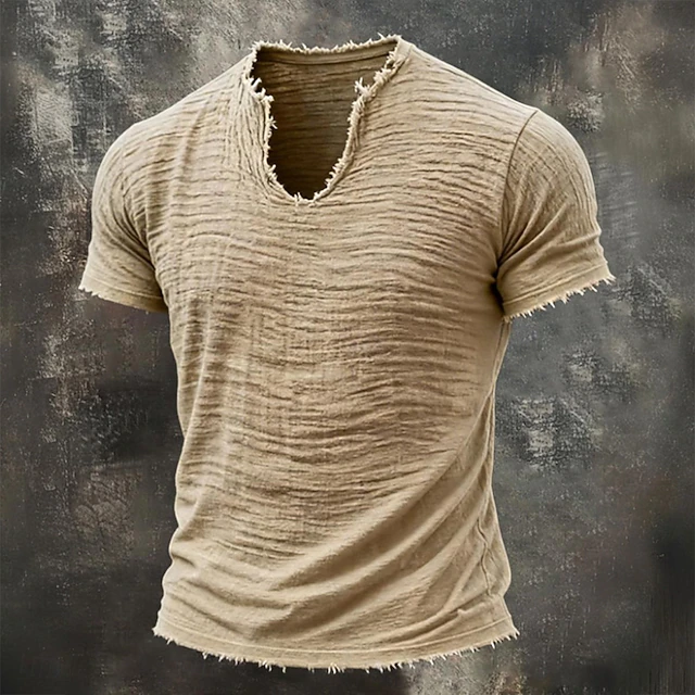 Notch-Neck T-Shirt, Men's Rugged Fit