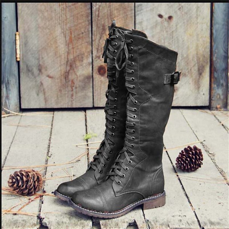 Tall Lace-Up Riding Boots for Women