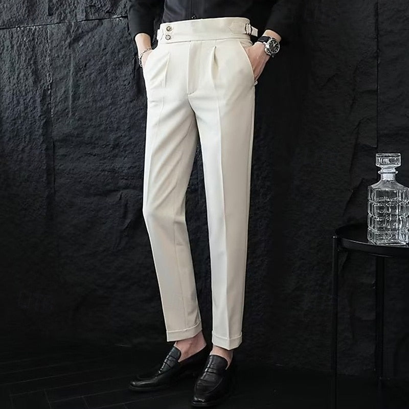 Straight-Leg Trousers for Men, Tailored Style