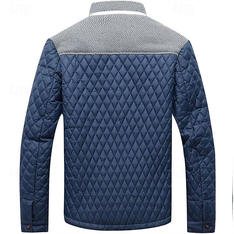 Men's Quilted Stand-Collar Jacket