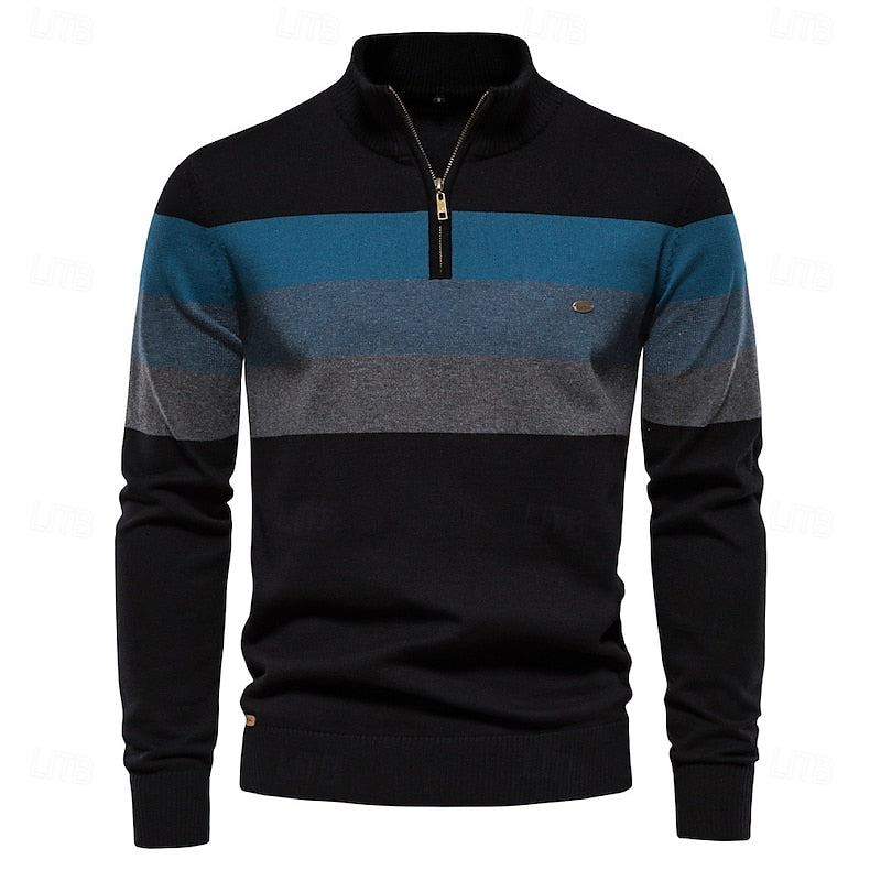 Quarter-Zip Knit Sweater for Men