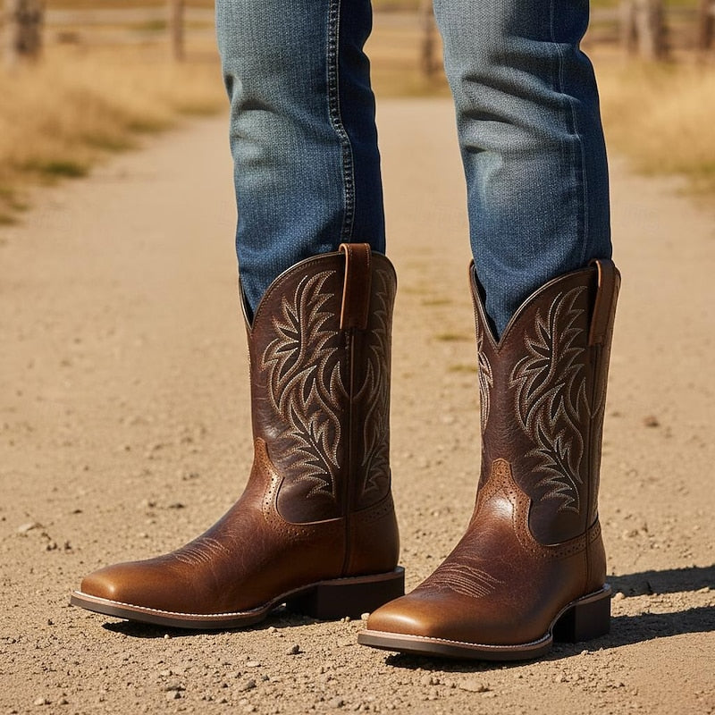 Classic Western Cowboy Boots for Men