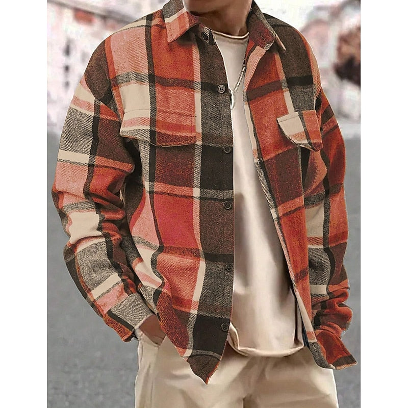 Rugged Plaid Overshirt for Men