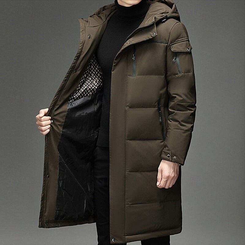 Men's Hooded Long Winter Coat