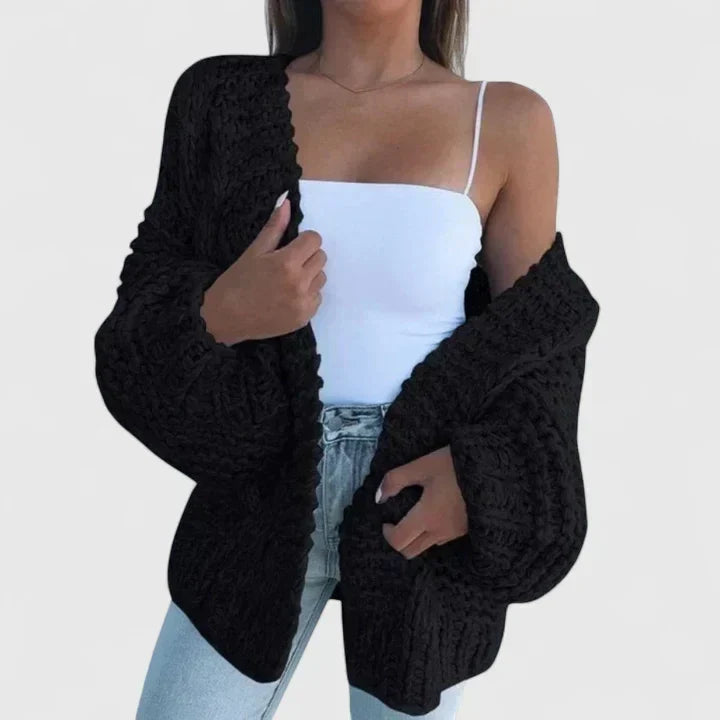 Chunky Knit Cardigan for Women, Plus Size