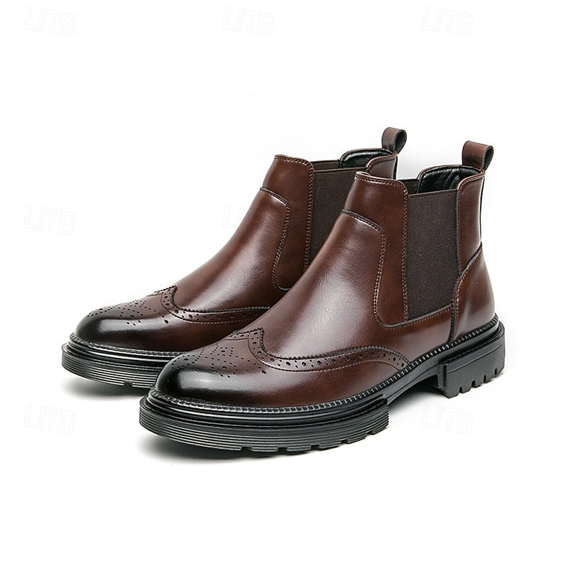 Men's Wingtip Chelsea Boots