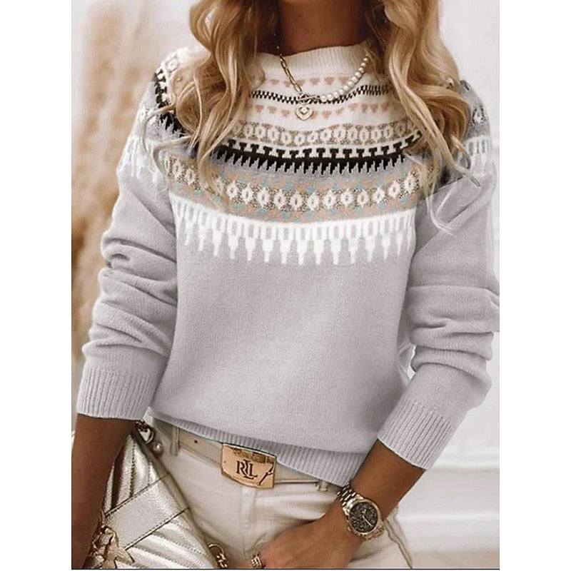 Knit Sweater, Women's Patterned Fit