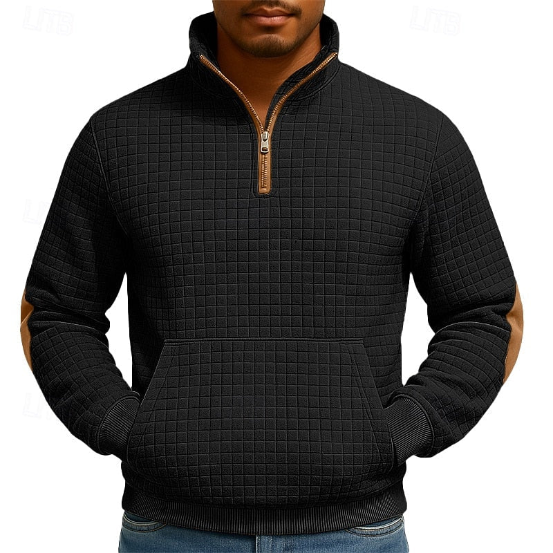 Quarter-Zip Pullover, Men's Textured Fit